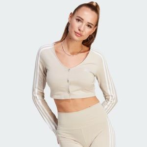 Adidas crop long sleeve top